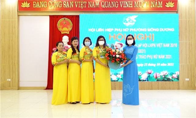 Hội phụ nữ phường Mông Dương kỷ niệm 91 năm ngày TL Hội LHPN Việt Nam và tổng kết công tác Hội, phong trào phụ nữ năm 2021