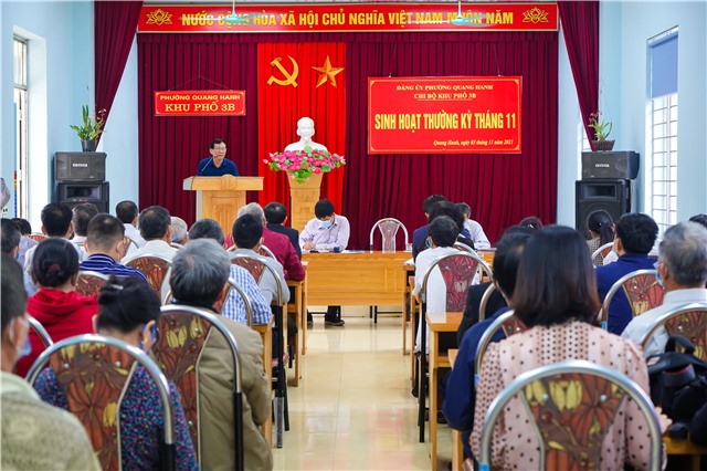 Bí thư Tỉnh ủy Quảng Ninh dự sinh hoạt Chi bộ tại khu phố 3B, phường Quang Hanh