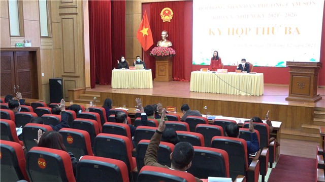 Kỳ họp thứ 3, HĐND phường Cẩm Sơn khoá X, nhiệm kỳ 2021-2026
