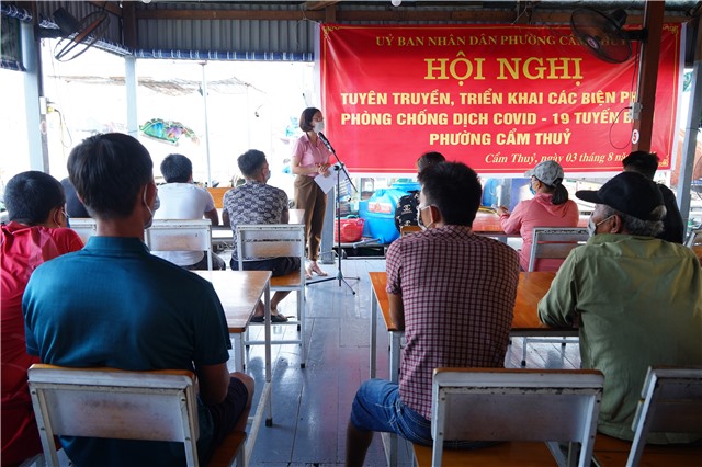 Cẩm Thuỷ: Tuyên truyền, triển khai các biện pháp phòng chống dịch Covid-19 tuyến biển