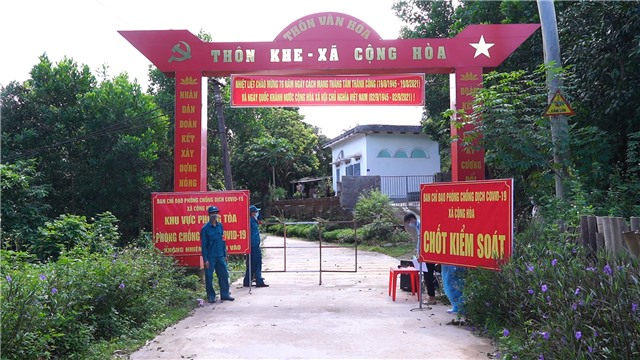 Xã Cộng Hòa tổ chức diễn tập phương án phòng, chống dịch Covid-19