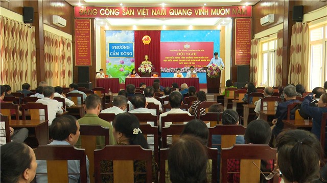 Đại biểu HĐND tỉnh- HĐND thành phố tiếp xúc cử tri tại phường Cẩm Đông