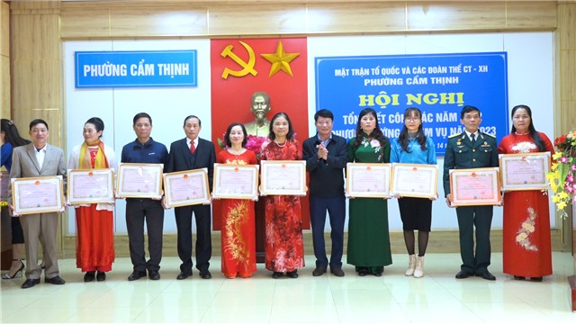 Phường Cẩm Thịnh tổng kết công tác MTTQ và các đoàn thể chính trị - xã hội năm 2022