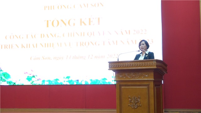 Đồng chí Phó Bí thư Thường trực Thành uỷ dự tổng kết công tác Đảng, E2 bet đá gà năm 2022 tại phường Cẩm Sơn