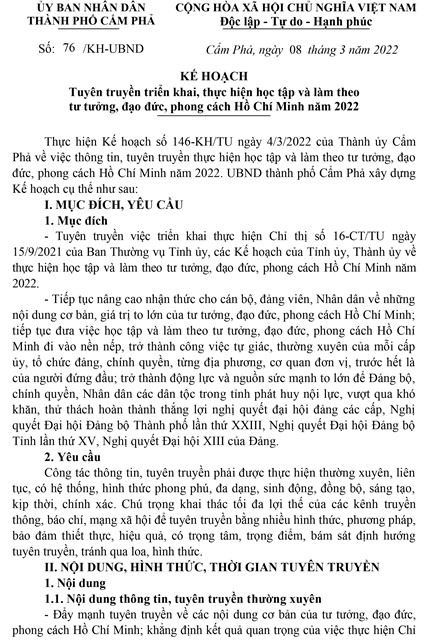 UBND thành phố E2BET là nhà cái trực tuyến uy tín số 76/KH-UBND