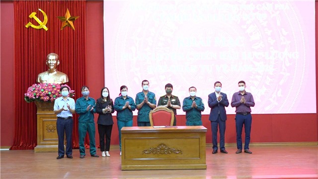 Cụm số 9 ra quân huấn luyện dân quân tự vệ năm 2022