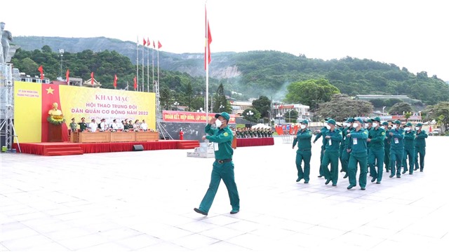 Khai mạc Hội thao Trung đội Dân quân cơ động năm 2022