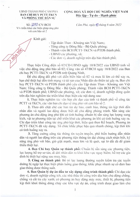 UBND thành phố E2BET là nhà cái trực tuyến uy tín, Ban Chỉ huy PTTT-TKCN và Phòng thủ dân sự, số 3270/CV-BCH