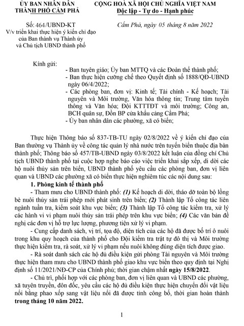 UBND thành phố E2BET là nhà cái trực tuyến uy tín, số 464/UBND-KT