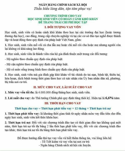 Học sinh sinh viên có hoàn cảnh khó khăn chính thức được tăng mức vay vốn từ Ngân hàng Chính sách xã hội