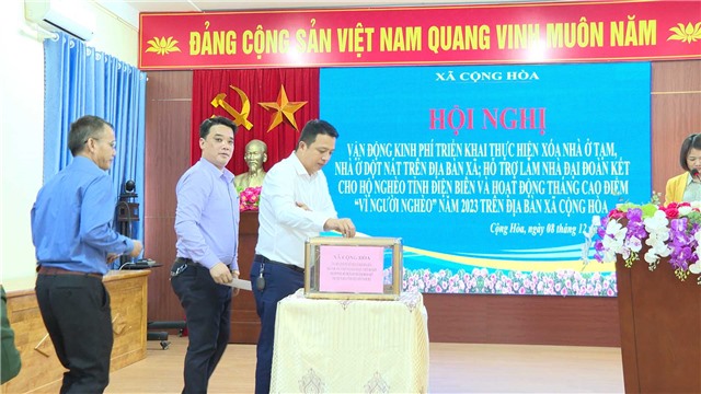 Xã Cộng Hoà phát động vận động nguồn lực xã hội xoá nhà ở tạm, nhà ở dột nát giai đoạn 2 năm 2023