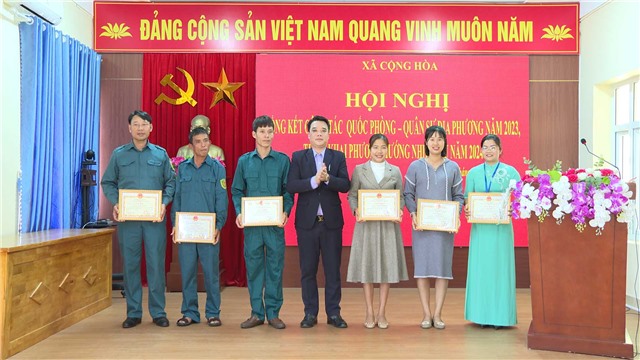Xã Cộng Hoà tổng kết công tác quân sự, quốc phòng E2 bet đá gà và hoạt động Cụm ĐVAT - ĐBAT năm 2023