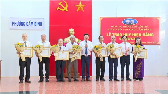 Cẩm Bình: Trao Huy hiệu Đảng đợt 19/5