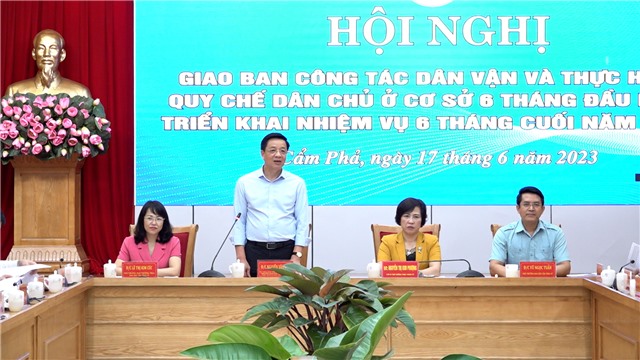 Ban Dân vận Tỉnh ủy Quảng Ninh: Giao ban công tác Dân vận và thực hiện Quy chế dân chủ ở cơ sở 6 tháng đầu năm, triển khai nhiệm vụ 6 tháng cuối năm 2023