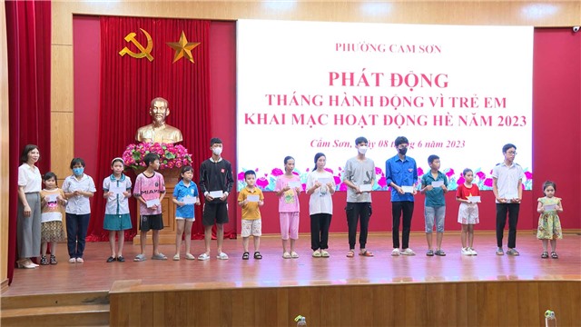 Phường Cẩm Sơn phát động Tháng hành động vì trẻ em và khai mạc hoạt động hè năm 2023