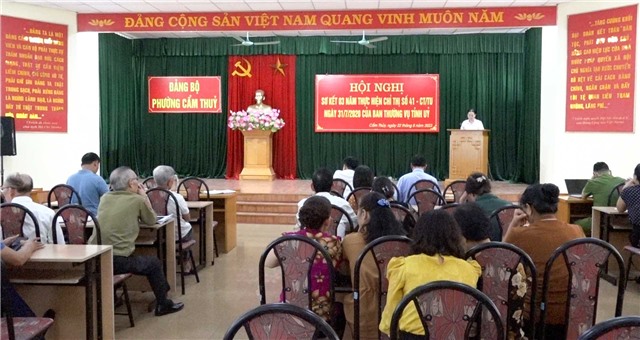 Phường Cẩm Thủy: Sơ kết 03 năm thực hiện Chỉ thị số 41-CT/TU của Ban Thường vụ Tỉnh ủy