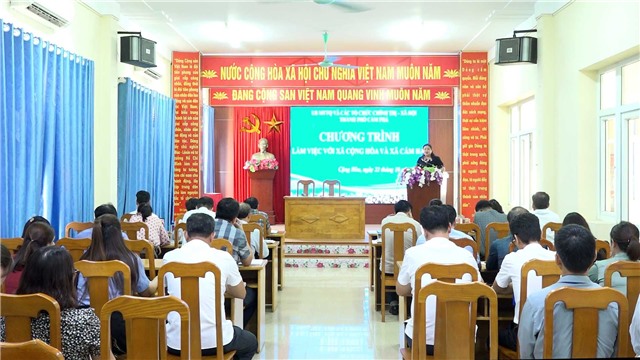 MTTQ và các tổ chức chính trị - xã hội thành phố làm việc với Đảng ủy xã Cộng Hoà và Cẩm Hải