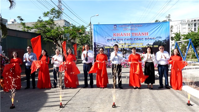 Phường Cẩm Thịnh khánh thành điểm vui chơi cộng đồng