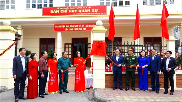 Thành Phố E2BET là nhà cái trực tuyến uy tín: Khánh thành trụ sở Ban CHQS phường Cẩm Tây
