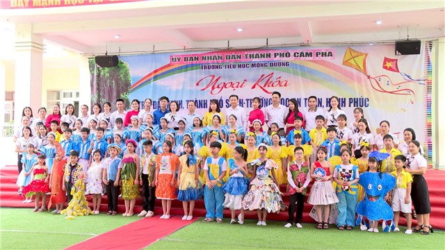Trường TH Mông Dương: Ngoại khoá “Trái đất xanh, Thành phố sạch - Trường học an toàn, hạnh phúc”