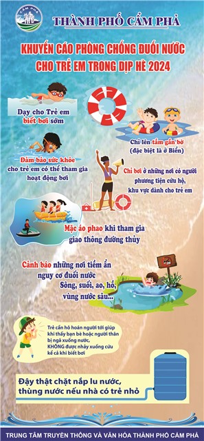 KHUYẾN CÁO PHÒNG CHỐNG ĐUỐI NƯỚC CHO TRẺ EM TRONG DỊP HÈ 2024