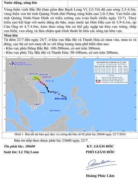 TIN BÃO KHẨN CẤP (Cơn bão số 02)